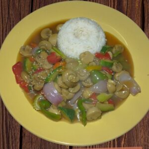 Champiñones con Verduras Salteadas